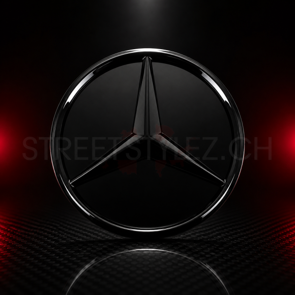 Mercedes-Benz Frontstern schwarz glänzend Frontalansicht OEM Streetstylez